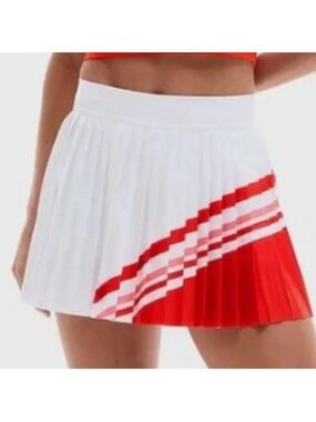 NWT Athleta Women Skort Match Point Pleated Color Block Small